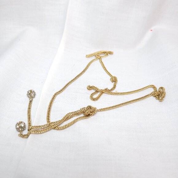 Vintage Rhinestone Lariat Necklace - Picture 7 of 7